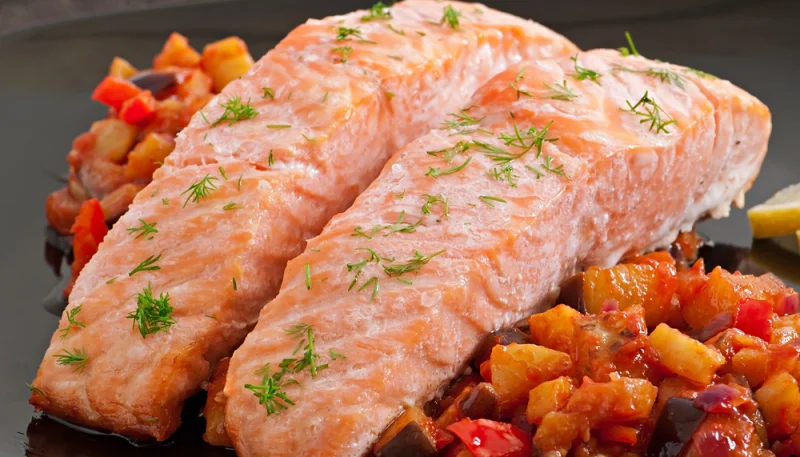 Ratatouille avec poisson grillé