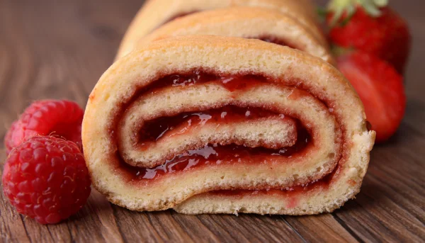 Gâteau roulé à la confiture de fruits rouges