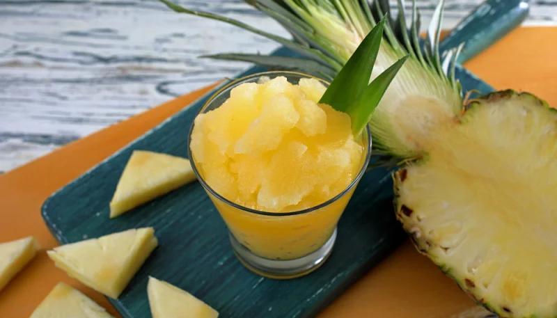 Granité d'ananas frais
