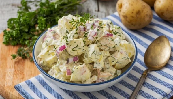 Salade de pommes de terre crémeuse à l’aneth
