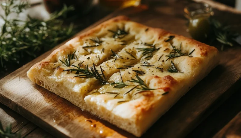 Focaccia au romarin et à l’huile d’olive