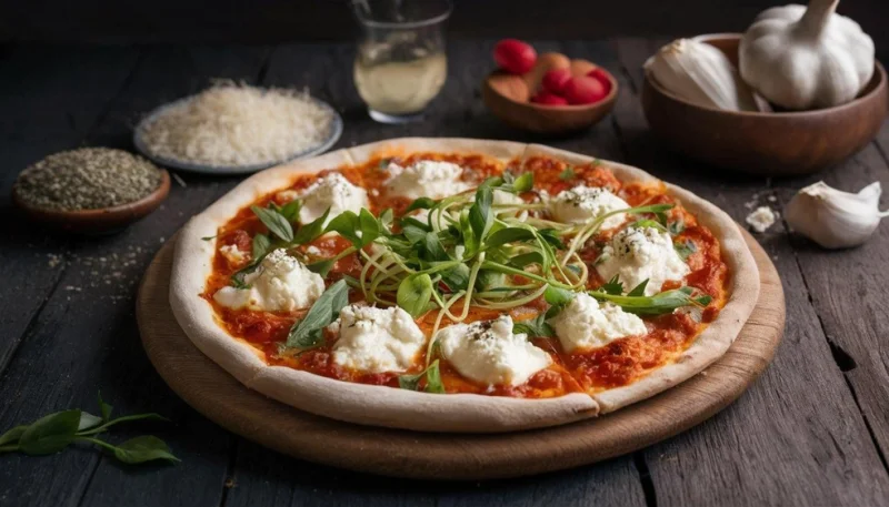 Pizza blanche ricotta & roquette