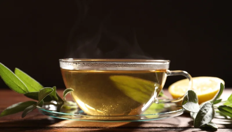 🌿 Infusion sauge-citron, anti-bouffées de chaleur