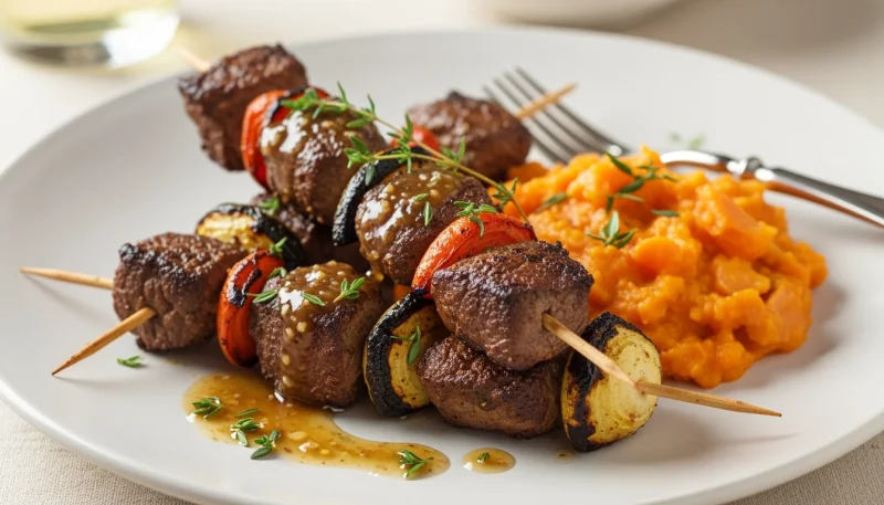 🥩 Brochettes de bœuf et légumes grillés
