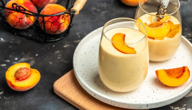 🍑 Crème dessert légère à la pêche