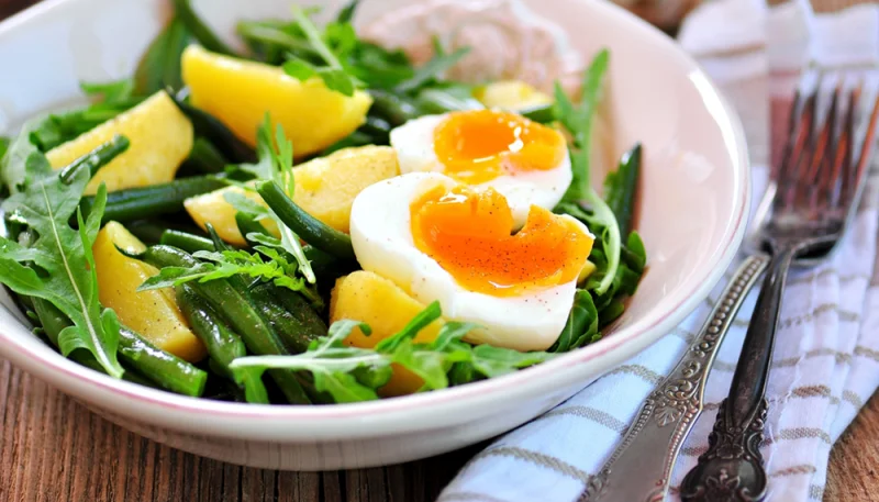 🥔 Salade tiède de pommes de terre, haricots verts et œufs