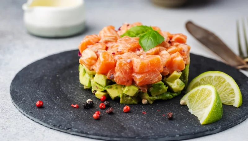 🥗 Tartare IG bas de saumon, avocat et citron vert