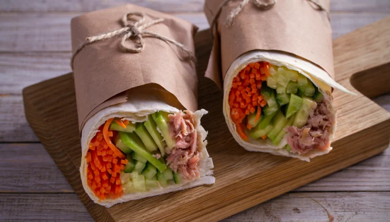 🌯 Wraps frais au thon et crudités