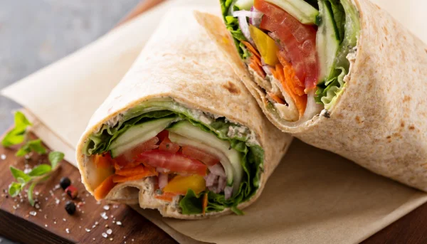 🫓 Wraps aux crudités et fromage frais