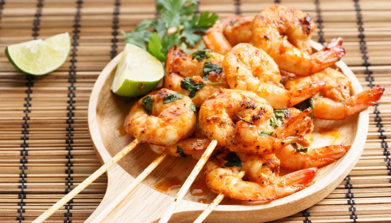🍤 Brochettes de crevettes au citron vert et coriandre