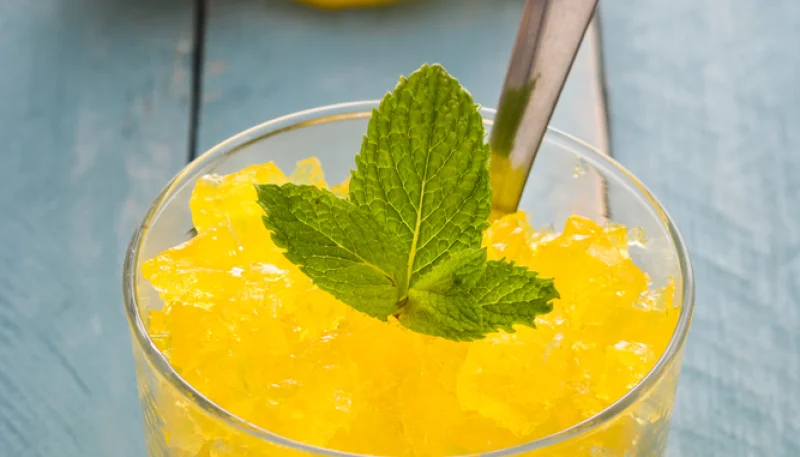 Granité citron frais à la menthe