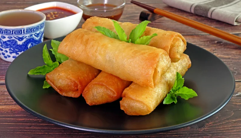 Nems aux légumes et champignons