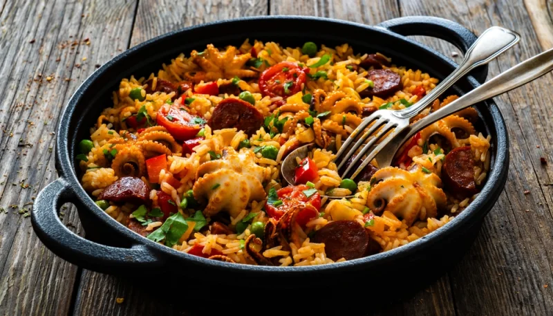Paëlla marine au chorizo 🥘