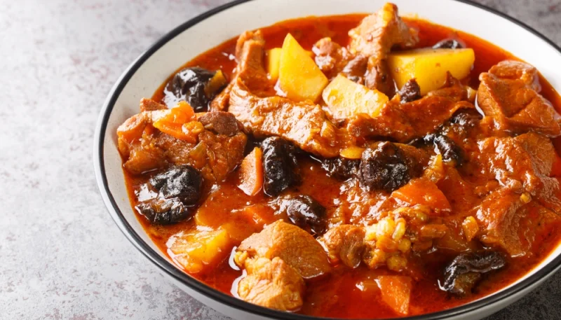 Ragoût de bœuf aux pruneaux et pommes de terre