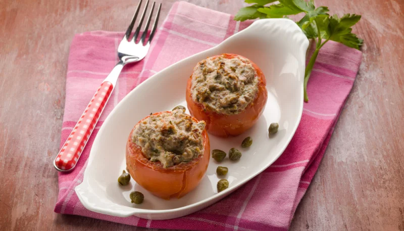🍅 Tomates farcies au thon & câpres