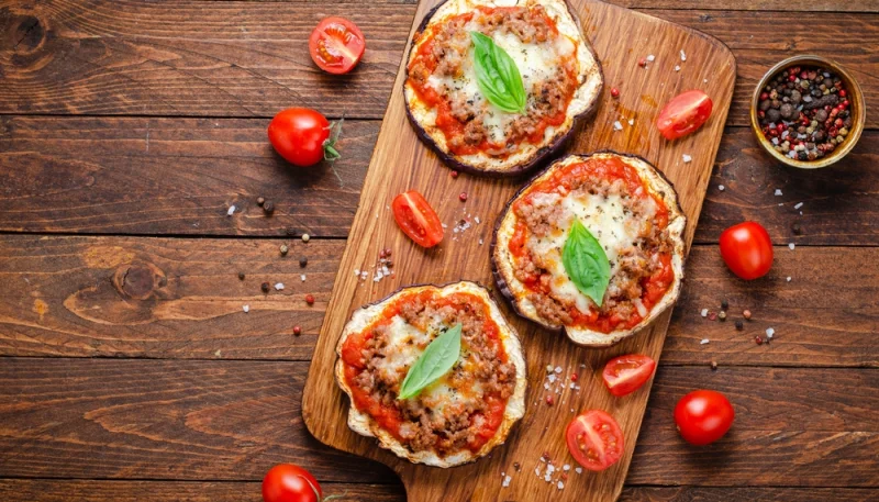 Mini pizza d’aubergine 🍆🍕