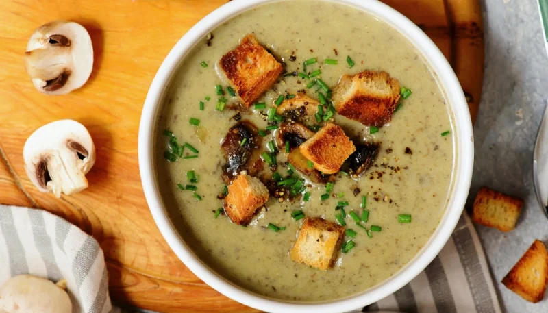 Soupe crémeuse de campignon