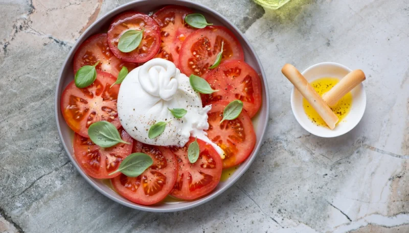 🍅Salade caprese revisitée à la burrata