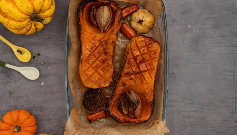 🎃 Butternut rôti au four, ail et échalotes caramélisés