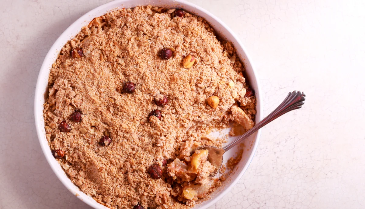 🍏 Crumble aux pommes et noisettes dorées