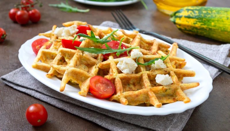 🧇 Gaufres de courgettes au chèvre frais