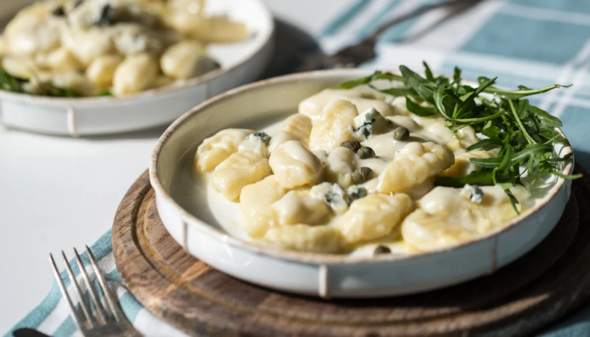 🧀 Gnocchis crémeux au fromage bleu et câpres