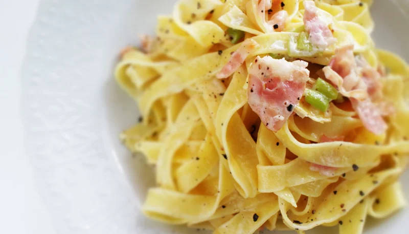 🍝 One Pot Pasta aux poireaux et au bacon