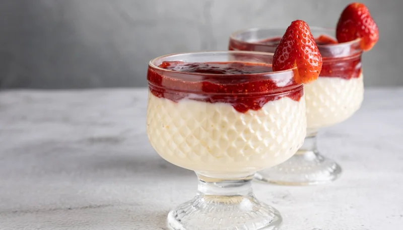🍓 Panna cotta à la vanille et coulis de fruits rouges