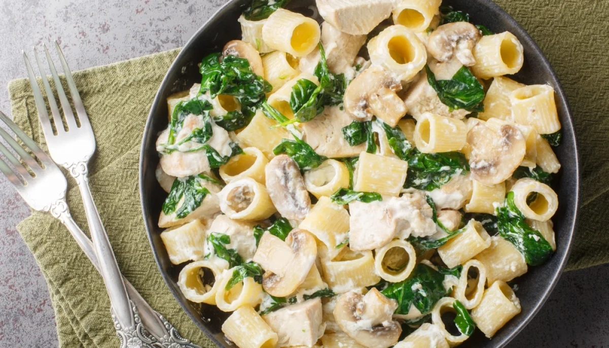 🍝 Pâtes maniche au mezze et poulet
