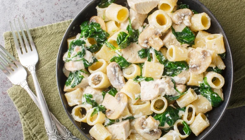 🍝 Pâtes maniche au mezze et poulet