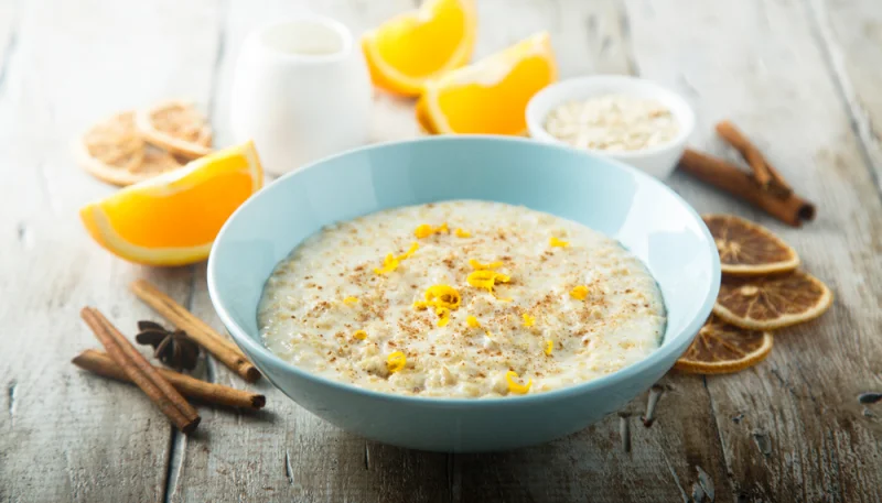 Riz au lait à la vanille et zeste d’orange