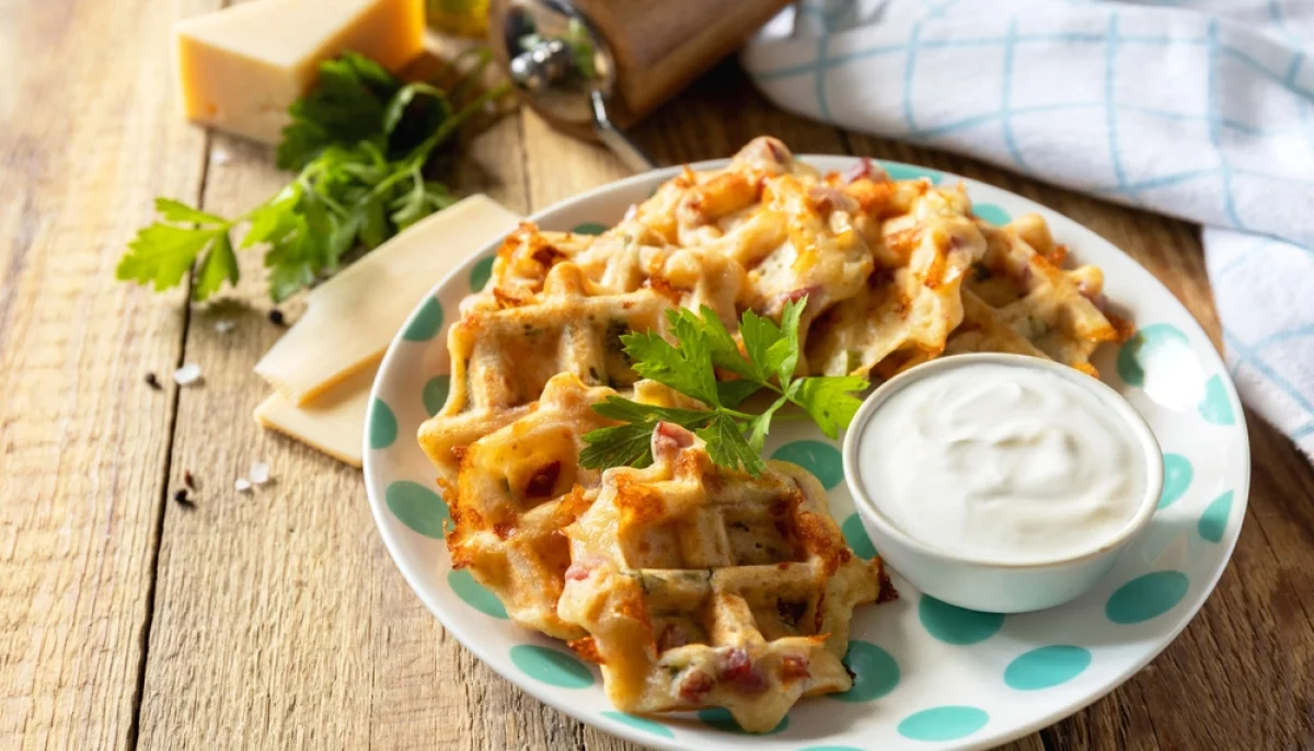 🧇 Gaufres salées fromage et jambon