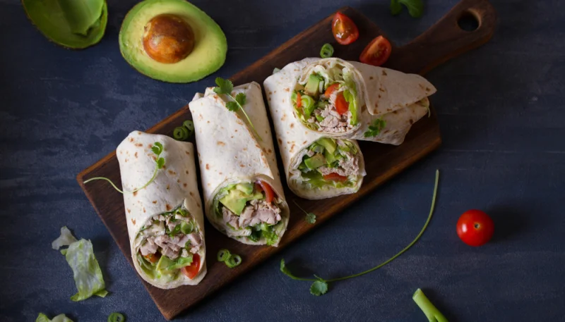 🌯 Wraps de poulet à l’avocat