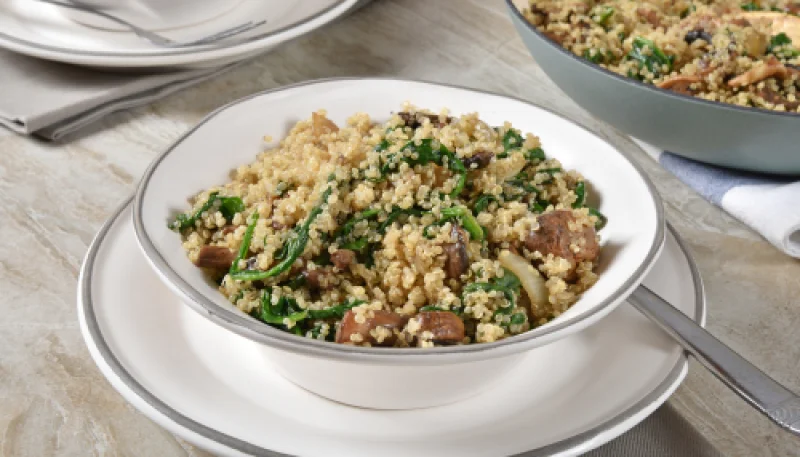 🍲 Quinoa aux champignons et épinards