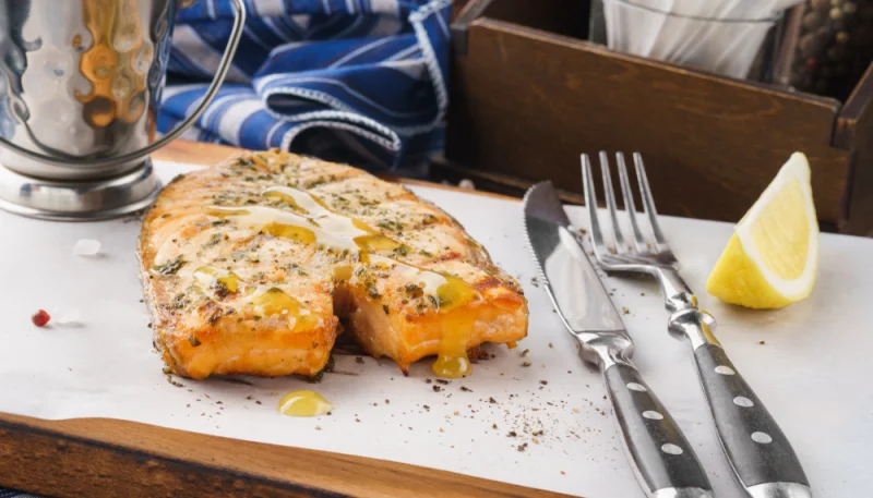 🐟Saumon grillé miel–moutarde