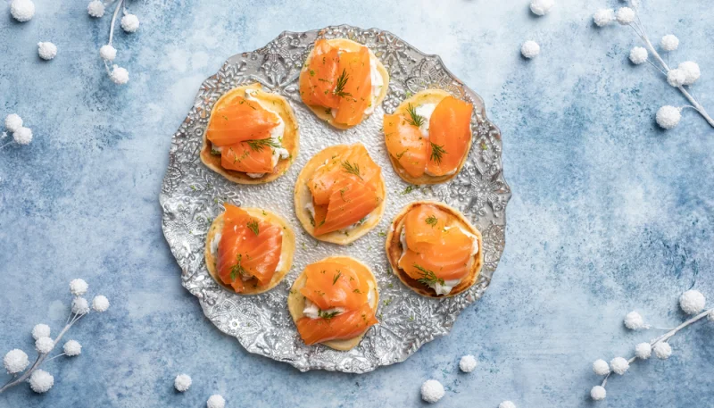 🎄 Saumon fumé et blinis de Noël