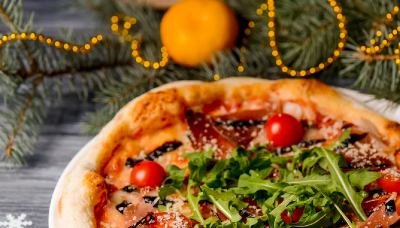 🍕 Pizza festive au jambon cru et roquette
