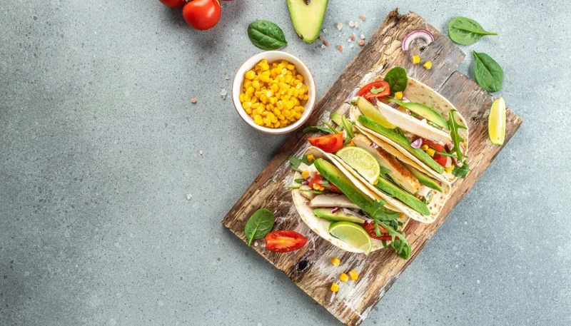 🌮 Tacos légers au poulet, avocat et citron vert
