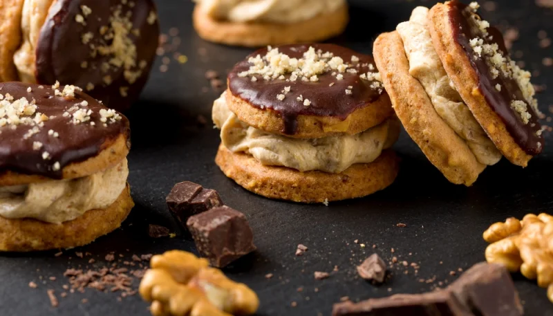 🍪 Biscuits sandwichs café et chocolat
