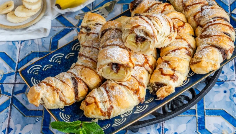 🥐 Croissants feuilletés banane et chocolat