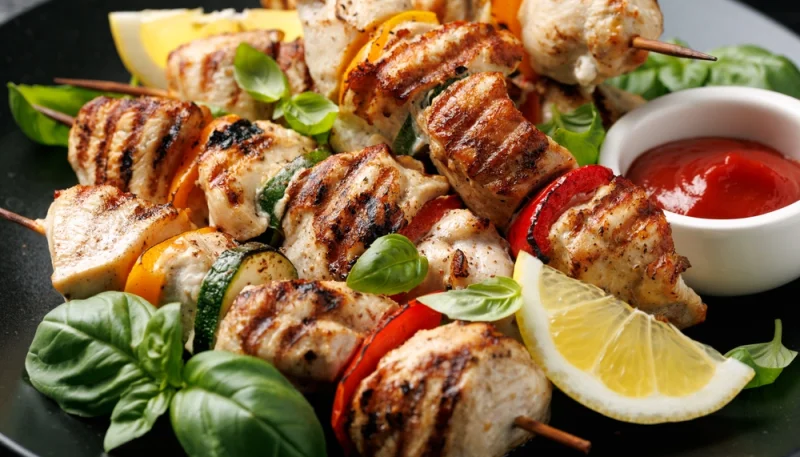 🍢 Brochettes de poulet grillées aux légumes