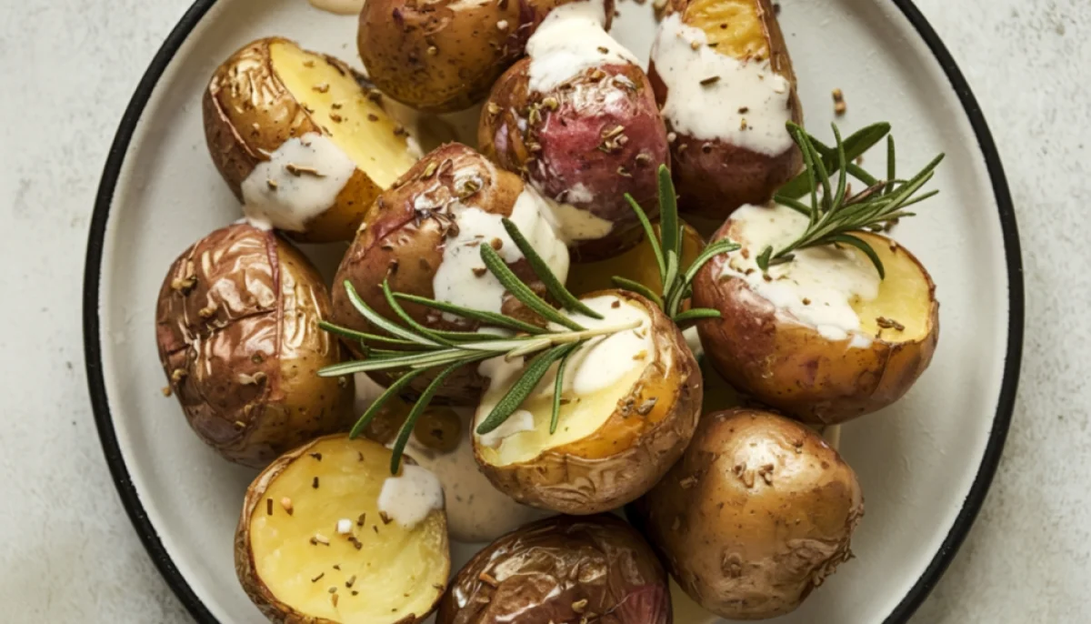 🥔 Pommes de terre rôties au romarin et sauce crémeuse