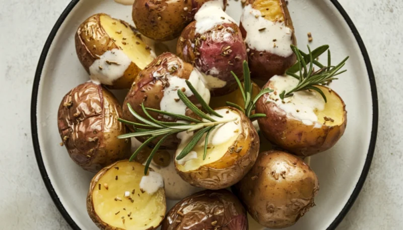 🥔 Pommes de terre rôties au romarin et sauce crémeuse