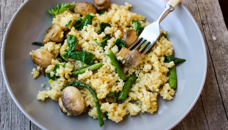 🍄 Risotto de quinoa aux champignons et épinards