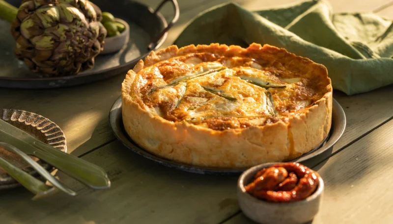 🥧 Tarte aux artichauts et fromage doré