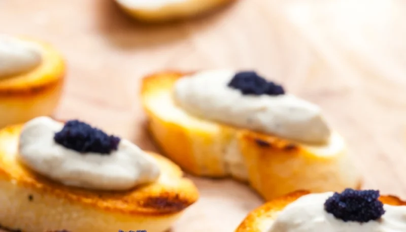 🍞 Toasts gourmands au fromage frais et œufs de poisson