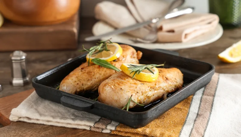 🍋 Blancs de poulet citron & romarin au four