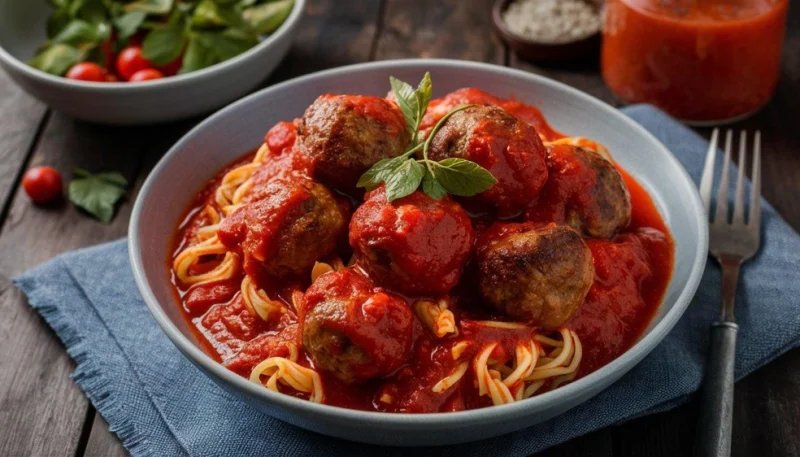 🍝 Boulettes de viande maison à la tomate