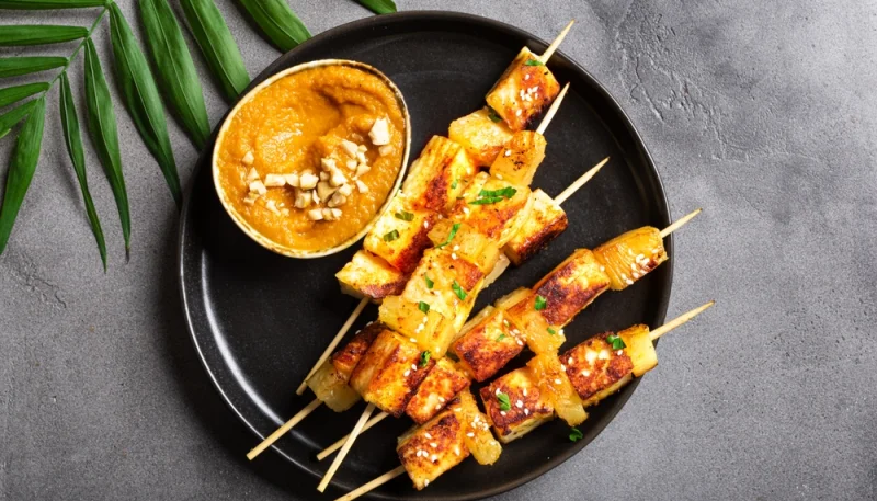 🍢 Brochettes de tofu grillé à l’ananas