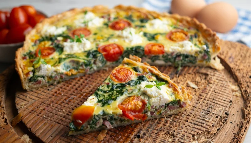 🥧 Quiche aux épinards, tomates cerises et fromage frais